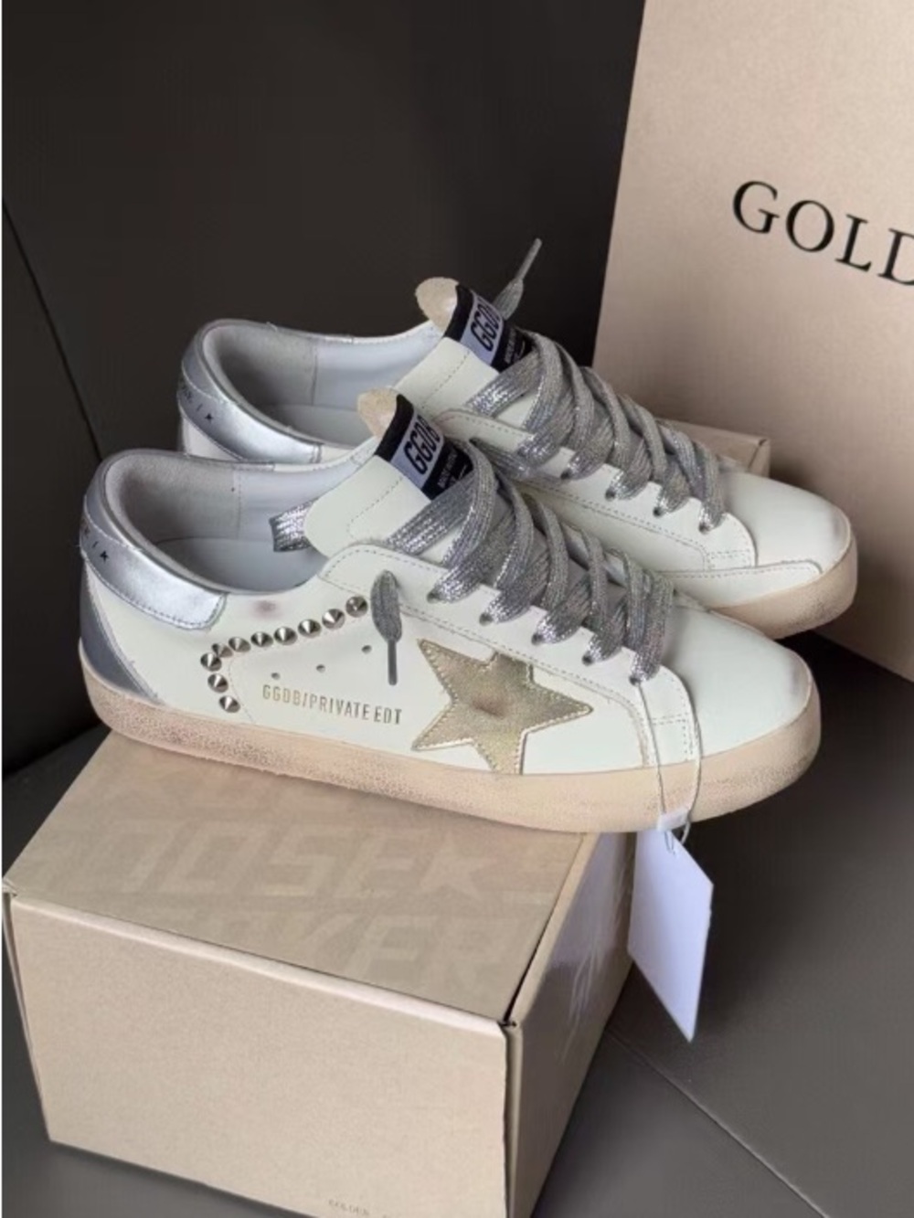 Golden Goose Super-Star Studded Sneakers - Picture 4 of 5